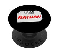 Hola mi Nombre es Nathan Lazy DIY Disfraz para Fiestas PopSockets PopGrip Adhesivo