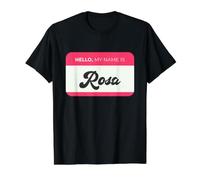 Hola, Mi Nombre es Rosa - Funny Rosa Nombre Camiseta gráfica económica, Hombre, Negro, L