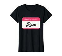Hola, Mi Nombre es Rosa - Funny Rosa Nombre Camiseta gráfica económica, Mujer, Negro, XL