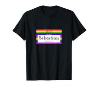 Hola Mi Nombre Es Sebastian Nombre Etiqueta Camiseta