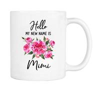 Hola Mi Nuevo Nombre Es Mimi Taza Con Asa Tazas De Desayuno Chic Tazas De Cerámica Para Leche Cacao Escuela 330Ml