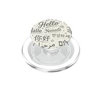 Hola multilingüe Tipografía Saludos Mundiales Arte PopSockets PopGrip para MagSafe