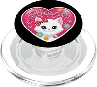 Hola, niña de jardín de Infantes, Lindo Gatito, Gato de Regreso a la Escuela PopSockets PopGrip para MagSafe