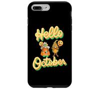 Hola octubre Halloween gnomos otoño otoño calabazas espeluznantes Carcasa para iPhone 7 Plus/8 Plus