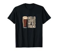 Hola Oscuridad Mi Viejo Amigo Compañero Noche Humor Arte Camiseta