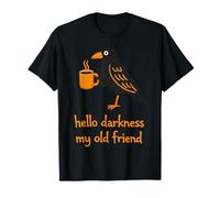 Hola Oscuridad Mi Viejo Amigo Cuervo Café Cuervo Pájaro Camiseta
