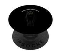 Hola Oscuridad Mi Viejo Amigo Gato Negro Amante Gatito Divertido PopSockets PopGrip Adhesivo