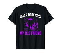 Hola Oscuridad Mi Viejo Amigo Gato Negro Gato Sarcástico Dueño Camiseta