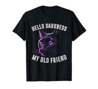 Hola Oscuridad Mi Viejo Amigo Gato Negro Gato Sarcástico Dueño Camiseta