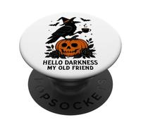 Hola Oscuridad Mi Viejo Amigo Halloween PopSockets PopGrip Adhesivo