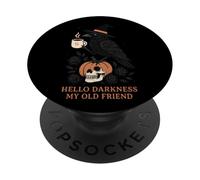 Hola Oscuridad Mi Viejo Amigo Halloween PopSockets PopGrip Adhesivo