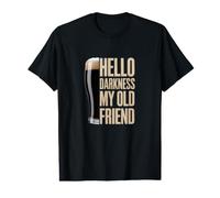 Hola Oscuridad Mi Viejo Amigo Stout Beer Lover Camiseta gráfica económica