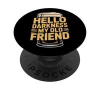 Hola Oscuridad Mi Viejo Amigo Stout Beer Lover PopSockets PopGrip Adhesivo