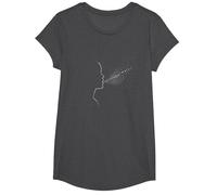 Hola Oscuridad Sonido del Silencio Susurro Arte Música Amantes Camiseta, Niñas, Jaspeado Oscuro, S