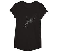 Hola Oscuridad Sonido del Silencio Susurro Arte Música Amantes Camiseta, Niñas, Negro, M