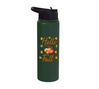 Hola otoño, temporada de calabaza, Otoño Vibes Feliz Otoño Stainless Steel Insulated Water Bottle