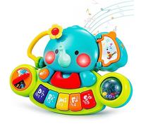 HOLA Piano con Elefante de Juguete para Bebes de 6 a 12 Meses, Regalo Infantil con Música Sonidos y Luces