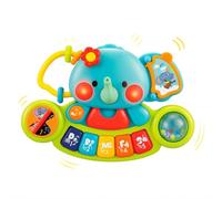 Hola - Piano Infantil de Juguete - con Luces y Sonidos Reales de Instrumentos Musicales - Juego Elefante Musical con Teclado y 7 Actividades - Juguete Sensorial y Educativo - Regalo Bebe +6 Meses