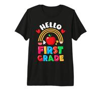 Hola Primer Grado para Maestros Niños Primer Grado Regreso a la Escuela Camiseta Premium