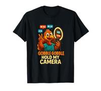 Hola Soy Gobble Gobble Sostenga Mi Teléfono Divertido Pavo Camiseta