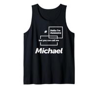 Hola soy impresionante Michael Funny Nombre Michael Camiseta sin Mangas