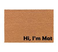 Hola, Soy Mat Corner Alfombra Atrapapolvo Fácil De Cuidar Felpudo Entrada Material Resistente Felpudos para Casa Perro Exterior 40 X 1177Cm