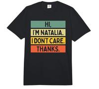 Hola Soy Natalia I Don't Care Thanks Funny Sarcasm Name Cita Comfort Colors Adult Heavyweight T-Shirt