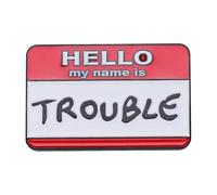 Hola, Soy Super Esmalte Pines - Personalizado, Con Mi Nombre, Problemas Mejor Que Ella Broche Insignia De Solapa Divertida Caja De Diálogo Eslogan Joyería, Normal, Metal no precioso