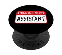 Hola, Soy un Asistente - Divertido PopSockets PopGrip Adhesivo