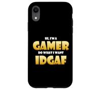 Hola, Soy un Jugador, Haz lo Que Quiero Idgaf Funny Gaming Meme Carcasa para iPhone XR