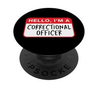 Hola, Soy un Oficial correccional - Divertido PopSockets PopGrip Adhesivo