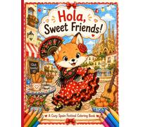 Hola, Sweet Friends!: A Cute Spain Coloring Book with Adorable Animals, Festive Scenes & Sweet Treats (Sweet Friends Travel Coloring Adventures)