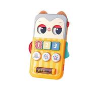 Hola - Teléfono Móvil de Juguete Infantil Búho - Sonido Ajustable - Juguete Interactivo y Sensorial - Juego Educativo con Actividades para Bebes +6 Meses - 2 Modos para Jugar - Enseña Números y Letras