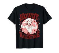 Hola Valentine Retro Cowgirl Western Sweetheart Camiseta