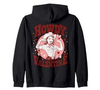 Hola Valentine Retro Cowgirl Western Sweetheart Sudadera con Capucha