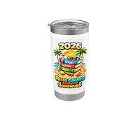 Hola Verano Adiós Tarea 2026 Último día de clases Vaso térmico de acero inoxidable de doble pared