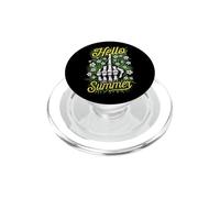 Hola Verano Divertido Antisocial Rude Floral Dedo Medio PopSockets PopGrip para MagSafe