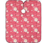 Hola Verano, Flor De Margarita Y Flamenco Rosa Barbero Capas Ligera Cortar Cabello Delantal Impermeable Capa Peluqueria Para Peluquería Adulto Niños 140X168Cm