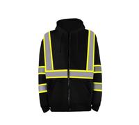 Hola Víctor, Chaleco reflectante sudadera polar con capucha cremallera negro pequeño
