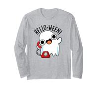 Hola-Ween Funny Ghost Pun Manga Larga