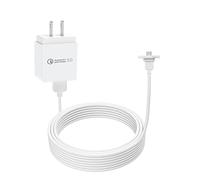 HOLACA Adaptador de corriente para eufy SoloCam E20 E40 con cable de carga de 30 pies/9 m +adaptador de corriente 3.0 Carga tu eufy Solo Cam E20 E40 Cámara