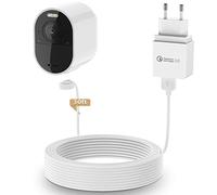 HOLACA Cable de alimentación para Arlo Ultra Arlo Pro 3 con Cable de Carga de 9 m + Adaptador 3.0, Cable de Carga para Cargar continuamente tu cámara Arlo Ultra Arlo Pro 3