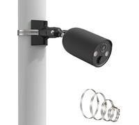 HOLACA Funda de silicona + soporte para mástil compatible con TP-Link Tapo C425, impermeable, suave, duradero (cámara no incluida), funda de silicona + soporte, negro