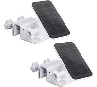 HOLACA Paquete de 2 soportes de canalón compatibles con versiones de panel solar Arlo, Ultra, 2, 3, 4, Eufycam 2, 2C, Pro 3, 3C, S220, S230 (blanco, 2 piezas)