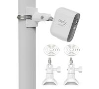 HOLACA Soporte de mástil compatible con Eufycam 1/2/2C/2C Pro/3/3C/E, Arl o cámara, apto para todas las cámaras con rosca estándar de 1/4", color blanco | 2 unidades