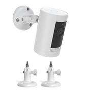 HOLACA Soporte de pared compatible con Rin g Stick Up Cam(Pro)/Outdoor Camera Plus y Eufy & Arl o, apto para todas las cámaras con rosca estándar de 1/4 pulgadas, color blanco | 2 unidades