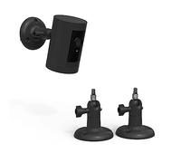 HOLACA Soporte de pared compatible con Rin g Stick Up Cam(Pro)/Outdoor Camera Plus y Eufy & Arl o, apto para todas las cámaras con rosca estándar de 1/4", color negro | 2 unidades