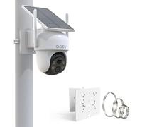 HOLACA Soporte de poste compatible con AOSU, ANSQUE, Cinnado, Eufy, Argus, SEHMUA, cámara de seguridad Tapo, soporte de montaje para cámara de seguridad solar (cámara no incluida), color blanco