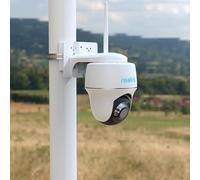 HOLACA Soporte de poste compatible con Argus PT 3MP, 4MP/2K, 5MP/2K, 4K/8MP, Go PT Ultra, cámara de seguridad solar SEHMUA (cámara no incluida), montaje en poste | Blanco