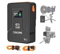 HolaFoto ZGCINE ZG-V50 Batería con Montura en V, 14,8V, 50Wh, Batería Externa de Iones de Litio para Videocámaras,Monitores de Cámara,Luces LED para Vídeo,Smartphones y Otros Equipos Digitales